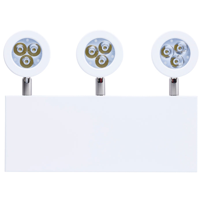 SATCO/NUVO Emergency Light Chicago Approved White Housing 120-277V 90-Minute Backup Triple Head Surface Mounting (67-382)
