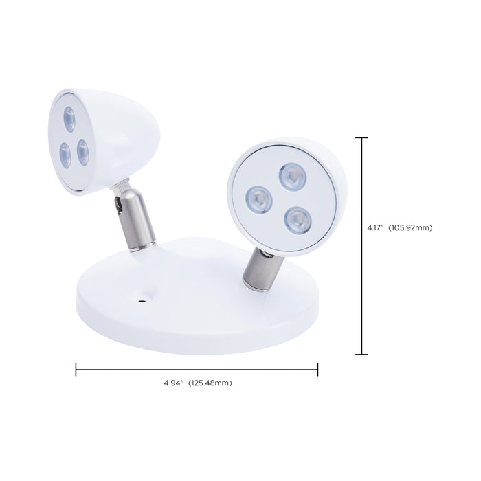 SATCO/NUVO Remote Emergency Light Chicago Approved White Housing Dual Head 6VDC 3.0W Compatible With 67-311 (67-396)