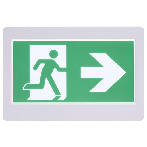 SATCO/NUVO Running Man Green Exit Sign 120-347V 2-Hour Backup Single/Dual Face Universal Mounting Thermoplastic (67-500)