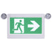 SATCO/NUVO Running Man Green Combo Exit Sign/Emergency Light 120-347V 2-Hour Backup Single/Dual Face Universal Mounting Thermoplastic (67-510)