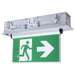 SATCO/NUVO Running Man Green Edge Lit Exit Sign 120-347V 2-Hour Backup Single/Dual Face Universal Surface Or Recessed Mounting Pivoting Panel (67-530)