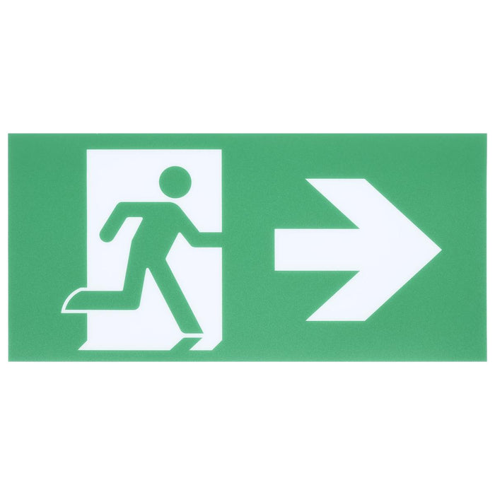 SATCO/NUVO Running Man Green Edge Lit Exit Sign 120-347V 2-Hour Backup Single/Dual Face Premium Flush Recessed Mounting (67-540)