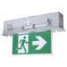 SATCO/NUVO Running Man Green Combo Edge Lit Exit Sign/Emergency Light 120-347V 2-Hour Backup Single/Dual Face Premium Flush Recessed Mounting (67-550)