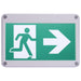 SATCO/NUVO Running Man Green Exit Sign 120/347V 2-Hour Backup Single/Dual Face Universal Mounting Wet Location Low Temperature (67-561)