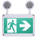 SATCO/NUVO Running Man Green Combo Exit Sign/Emergency Light 120/347V 2-Hour Backup Single/Dual Face Universal Mounting Wet Location Low Temperature (67-572)
