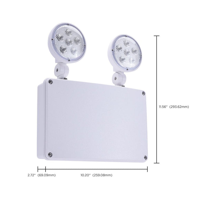 SATCO/NUVO Emergency Light 120-347V 2-Hour Backup Universal Mounting Wet Location (67-580)