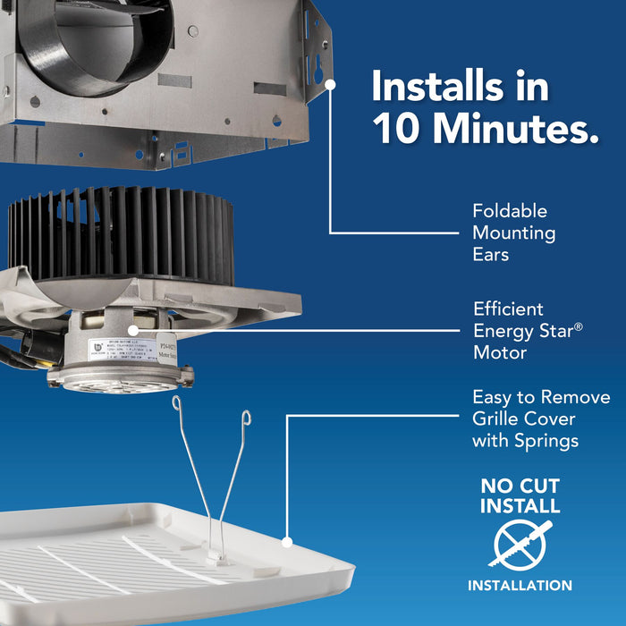 Broan-NuTone 50 CFM Energy Star Louvered Grille Ventilation Fan 20 Sones (688ES)