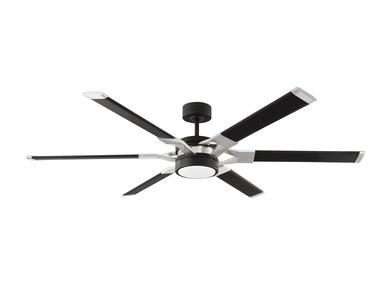 Generation Lighting Loft 62 Inch LED Ceiling Fan Midnight Black Finish (6LFR62MBKD)