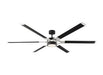 Generation Lighting Loft 72 Inch LED Ceiling Fan Midnight Black Finish (6LFR72MBKD)