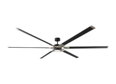 Generation Lighting Loft 96 Inch LED Ceiling Fan Midnight Black Finish (6LFR96MBKD)