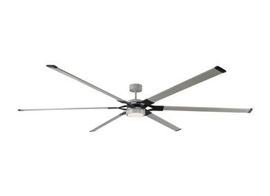 Generation Lighting Loft 96 Inch LED Ceiling Fan Painted Brushed Steel Finish (6LFR96PBSD)