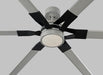 Generation Lighting Loft 96 Inch LED Ceiling Fan Painted Brushed Steel Finish (6LFR96PBSD)