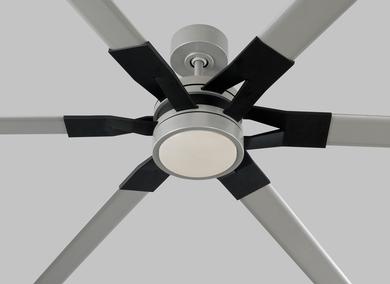 Generation Lighting Loft 96 Inch LED Ceiling Fan Painted Brushed Steel Finish (6LFR96PBSD)