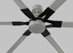 Generation Lighting Loft 96 Inch LED Ceiling Fan Painted Brushed Steel Finish (6LFR96PBSD)