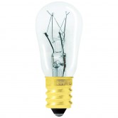 Standard 6W S6 Incandescent 24V Candelabra E12 Base Clear Indicator Bulb (6S6/24/CS)