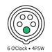 Leviton 60/63 Amp 200/346V - 240/415V 3-Phase 4-Pole 5-Wire LEV Series North American-Rated Pin And Sleeve Connector Industrial Grade Watertight Red (560C6WLEV)