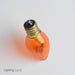 Standard 7W C7 Incandescent 130V Candelabra E12 Base Transparent Amber Stringer Bulb (7C7/TA130)