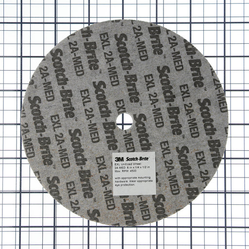 3M - 17498 Scotch-Brite EXL Unitized Wheel XL-UW 2A Medium 6 Inch X 1/4 Inch X 1/2 Inch (7000000712)