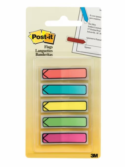 3M - 59557 Post-It Flags 684-Arr2 .47 Inch X 1.7 Inch Assorted Brights (7000029921)