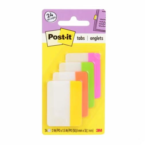 3M - 34012 Post-It Dividing Tabs 686-Ploy 2 Inch X 1.5 Inch 50.8 Mm X 38 Mm (7000047884)