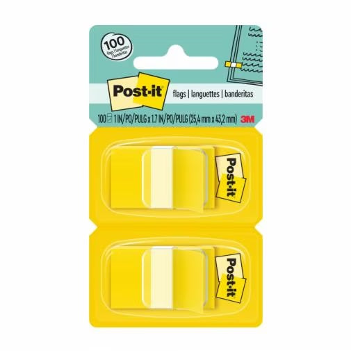 3M - 69090 Post-It Flags 680-Yw2 1 Inch X 1.7 Inch Canary Yellow /Inner (7000052452)