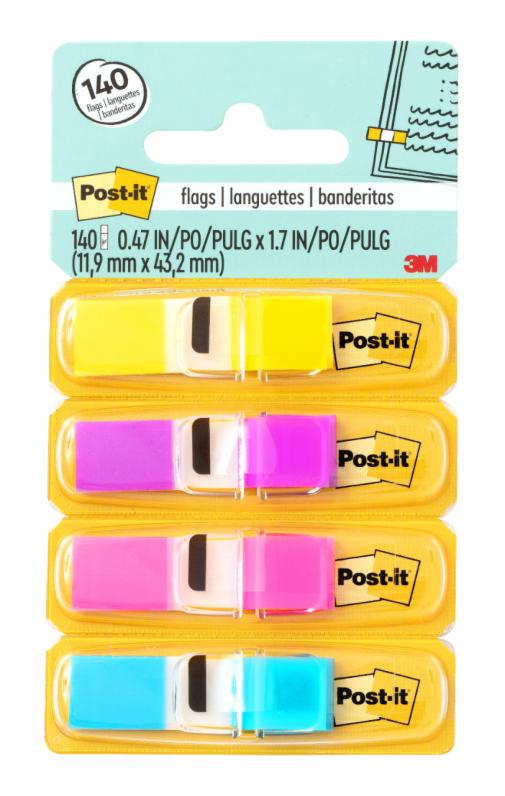 3M - 50349 Post-It Flags 683-4Ab .47 Inch X 1.7 Inch Assorted Brights (7000052563)
