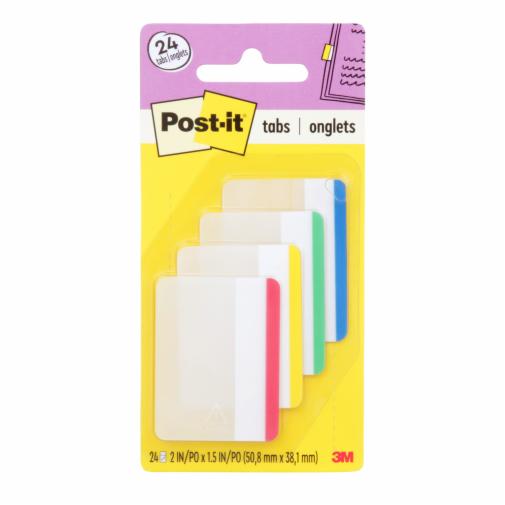 3M - 50672 Post-It Durable Tabs 686F-1 2 Inch X 1.5 Inch 50.8 Mm X 38 Mm Beige Green Red Canary Yellow (7000052638)