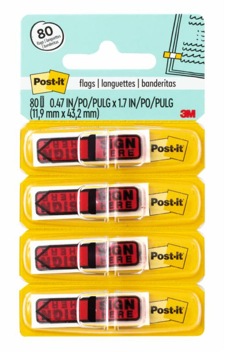 3M - 59681 Post-It Printed Flags 684-Rdsh .47 Inch X 1.7 Inch Red (7000126893)