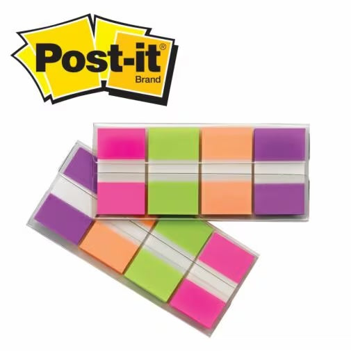 3M - 02015 Post-It Flags 680-Pgop2 .94 Inch X 1.7 Inch 23.8 Mm X 43.2 Mm Blue Purple Green Orange (7000127121)