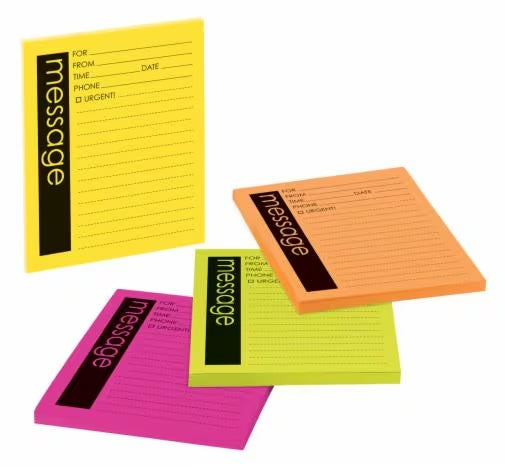 3M - 70596 Post-It Printed Notes 7679-4-Ss 4 Inch X 5 Inch Assorted Bright Colors Lined (7010299862)