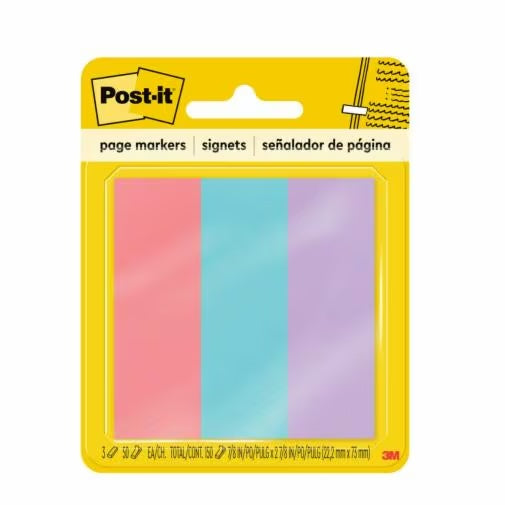 3M - 40989 Post-It Page Markers 5222 1 Inch X 3 Inch X Inch 222 Mm X 73 Mm Assorted Colors (7010333419)