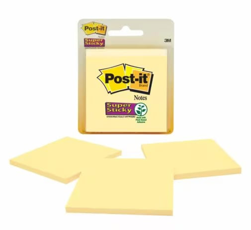 3M - 47592 Post-It Super Sticky Notes 3321-Sscy 3 Inch X 3 Inch Canary Yellow (7010341598)