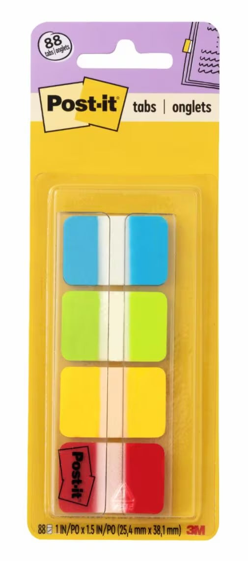 3M - 36871 Post-It Tabs 686-Alyr1 Inch 1 Inch X 1.5 Inch 254 Mm X 381 Mm (7010370039)