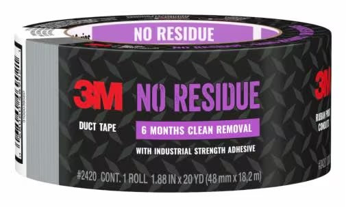 3M No Residue Duct Tape 2420 1.88 Inch X 20 Yard [48 Mm X 18.2 M] (3M-7100334374)