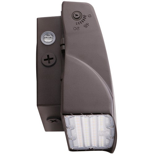 MORRIS Slim Adjustable LED Wall Pack Wattage/CCT Selectable 15W/20W/30W 3000K/4000K/5000K 120-277V Bronze (71152C)