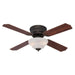 Westinghouse 42 Inch Ceiling Fan Oil Rubbed Bronze Finish Reversible Blades Applewood/Cherry White Alabaster Bowl (7230500)