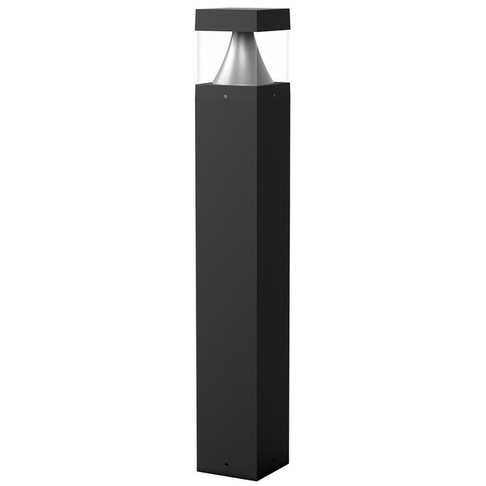 MORRIS 42 Inch LED Square Bollard Wattage/CCT Selectable 14W/19W/24W 3000K/4000K/5000K 120-277V Black (72322A)