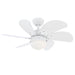 Westinghouse 30 Inch Ceiling Fan White Finish White Blades Opal Frosted Glass (7234400)