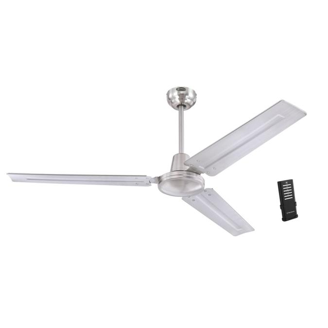 Westinghouse 56 Inch Ceiling Fan Brushed Nickel Finish Brushed Nickel Steel Blades (7238100)