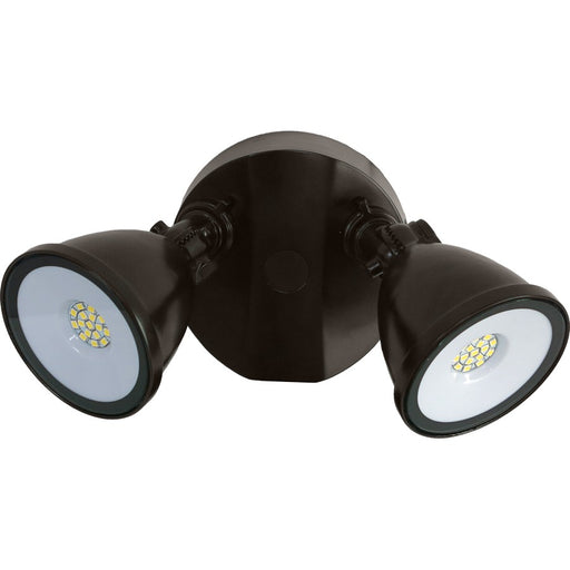 MORRIS LED Round 2-Head Security Light No Sensor 24W CCT Selectable 3000K/4000K/5000K 120V Triac Dimming Bronze (72580B)