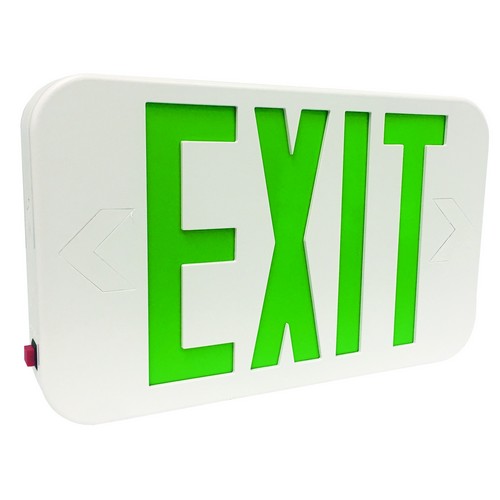 MORRIS Green LED Battery Backup Exit Sign (73016)