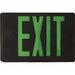 MORRIS Green LED Black Battery Exit Sign (73017)