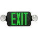 MORRIS Micro LED Green Combination LED Energy Saving Exit Sign/Emergency Light High Output Remote Capable Black (73057)