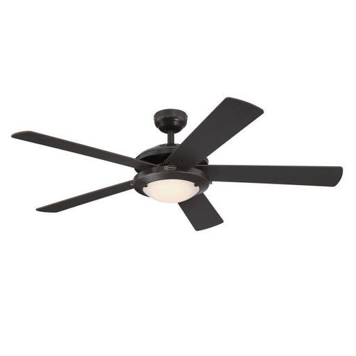 Westinghouse 52 Inch Ceiling Fan Espresso Finish Reversible Blades Espresso/Rich Walnut Frosted Glass (7307200)