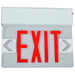 MORRIS Double Sided Red On Clear Panel White Surface Mount Edge Lit LED Exit Sign (73403)