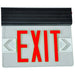 MORRIS Red Panel Black Surface Edge Lit LED Exit Sign (73312)