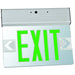 MORRIS Green Panel Aluminum Surface Edge Lit LED Exit Sign (73315)