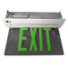MORRIS Green Panel White Recess Edge Lit LED Exit Sign (73336)