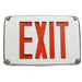 MORRIS Wet Location Emergency Red Exit Sign White Cold Weather (73371)