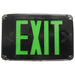 MORRIS Wet Location/Cold Weather Green LED Exit Sign Black (73389)
